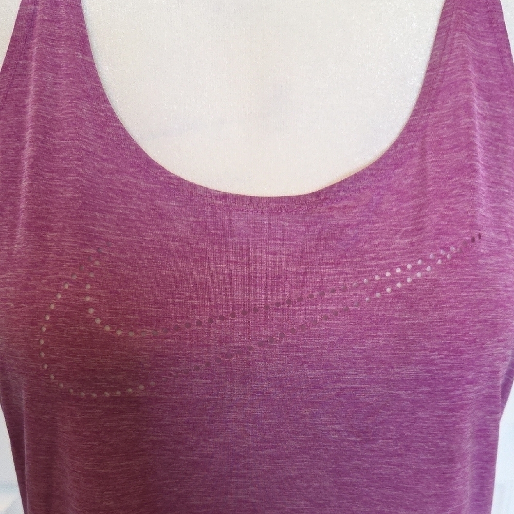 Nike Dri-FIT Purple Dotted Swoosh Tank Top Women's Size XL - Picture 2 of 10